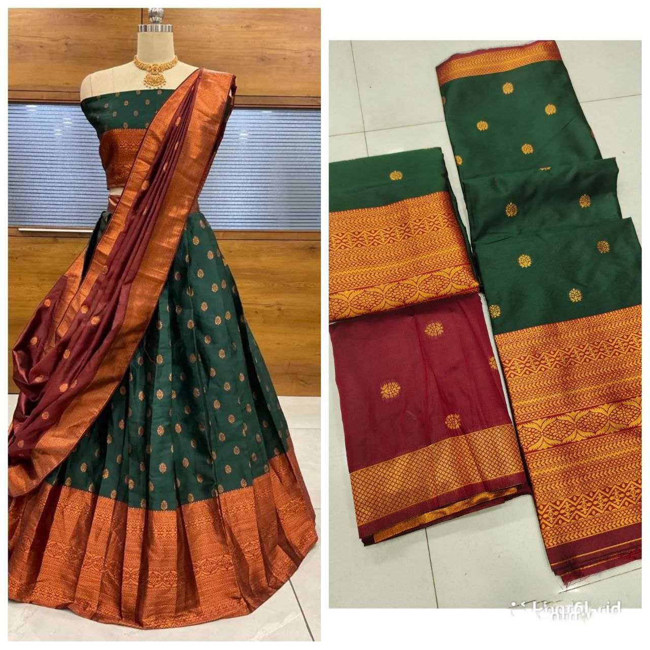 YNF KANJIVARAM SILK RPVR ARRIVLAS WHOLESALE LEHENGAS MANUFACTURER     